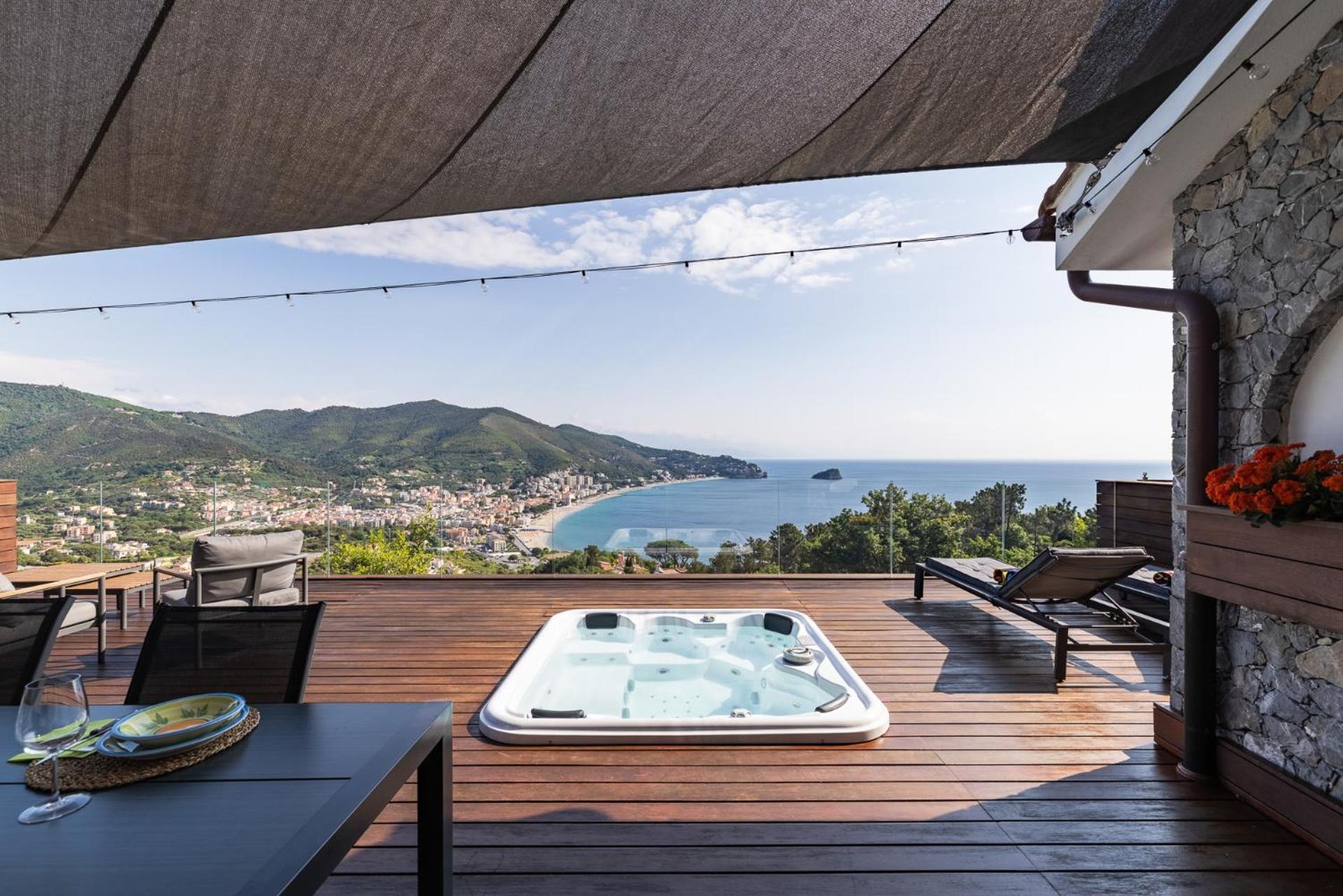 Spettacolare Vista Isola Terrazza E Idromassaggio Villa Noli Dış mekan fotoğraf