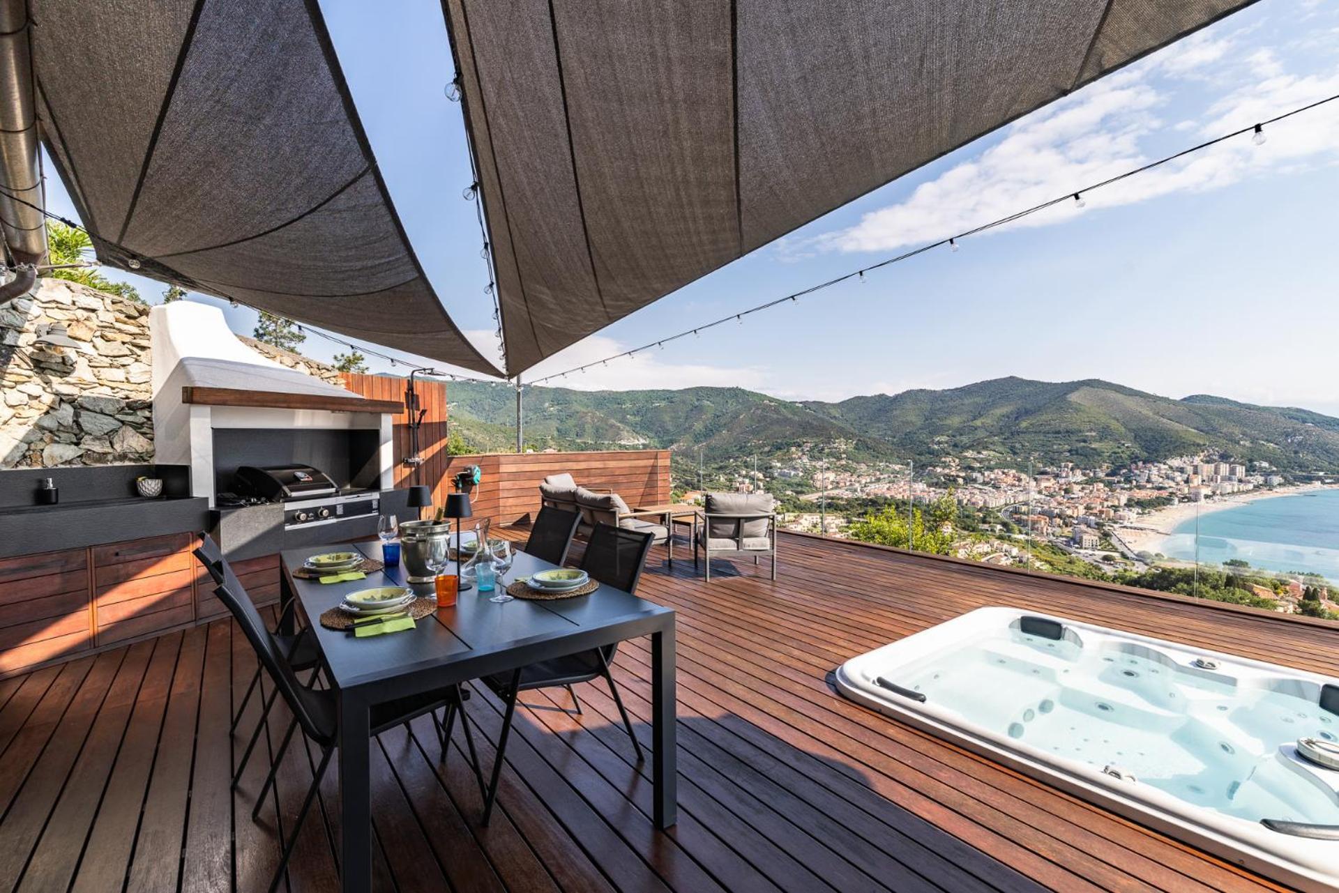 Spettacolare Vista Isola Terrazza E Idromassaggio Villa Noli Dış mekan fotoğraf
