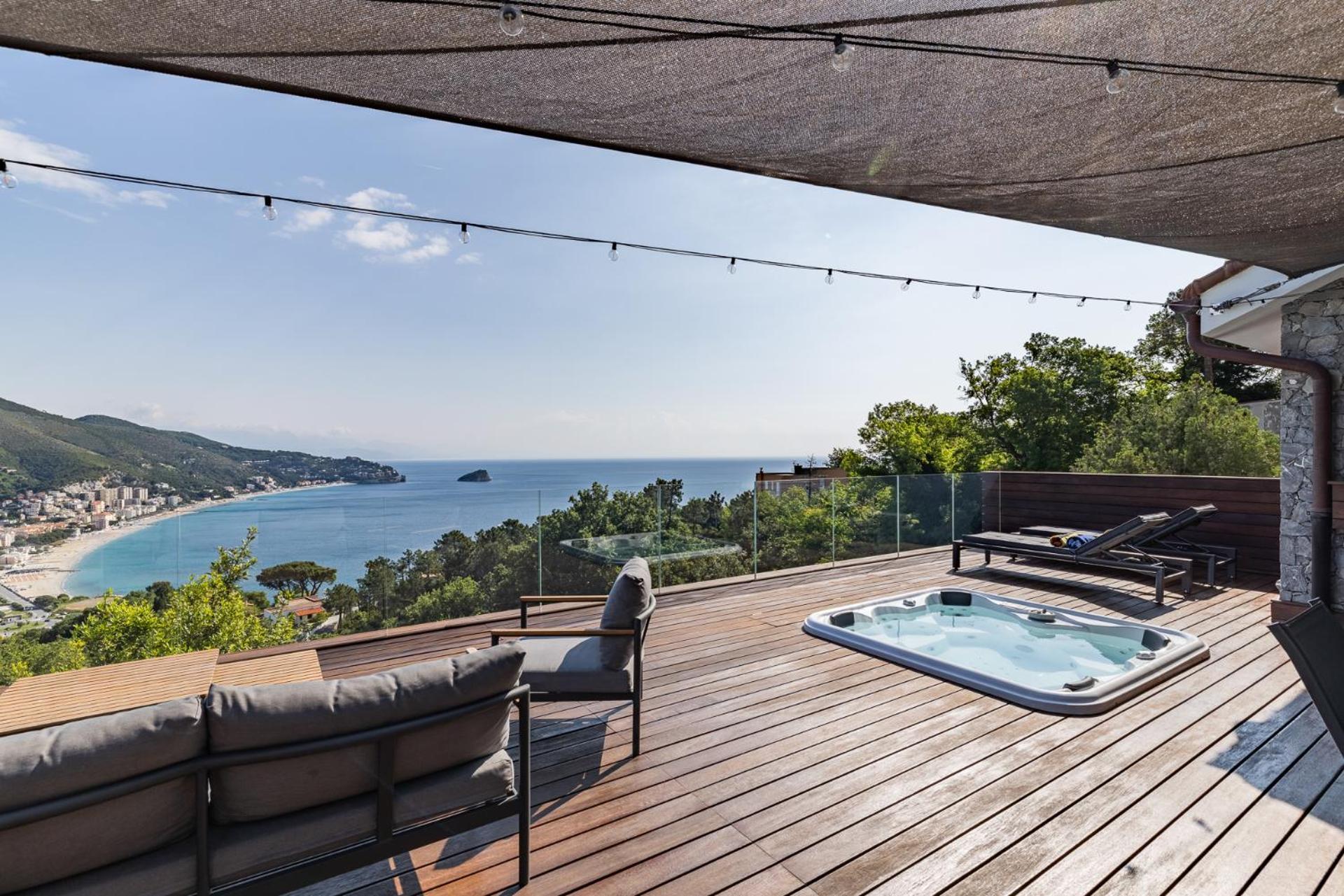 Spettacolare Vista Isola Terrazza E Idromassaggio Villa Noli Dış mekan fotoğraf